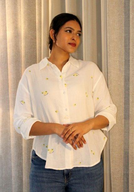 Fresh Lemon Print Shirt